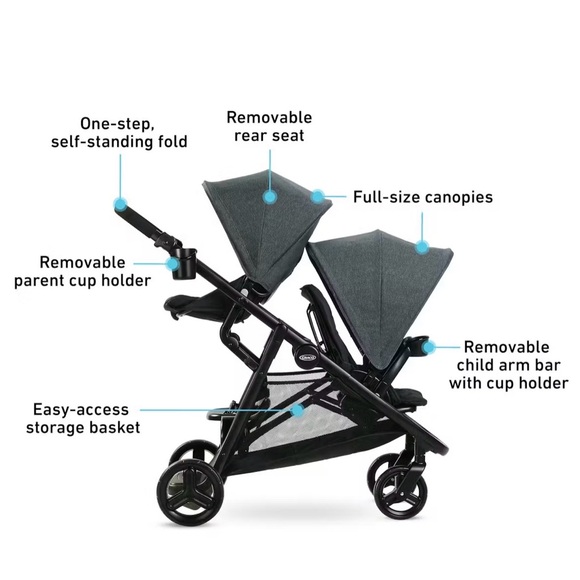 Graco Ready2Grow 2.0 Double Stroller - Picture 2 of 7